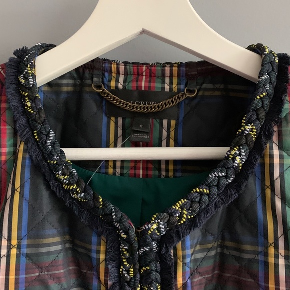 J.Crew Plaid Quilted Coat - Picture 3 of 5